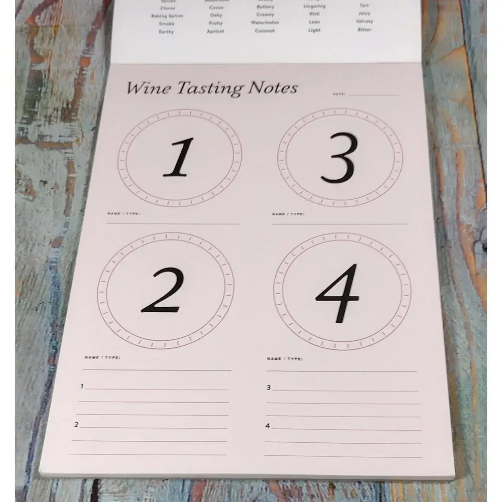 Wine Tasting Notes Notebook - 30 Sheets for Wine Enthusiasts‎
